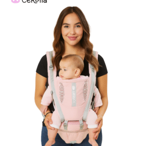 CANGURO MULTIFUNCIONAL DISEÑO FLOR ROSADO 5 EN 1